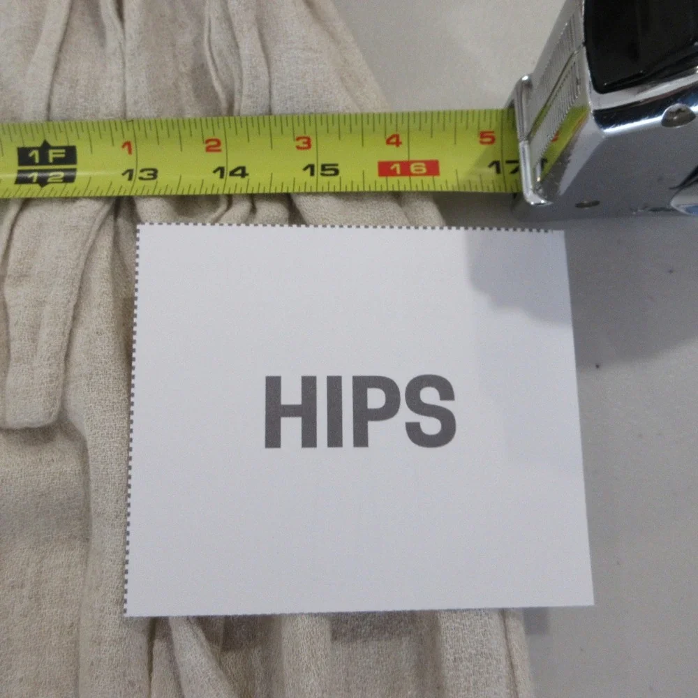 Zara XS Beige Linen Blend High Waist Wide Leg Wrap Tie Trousers Pants Boho